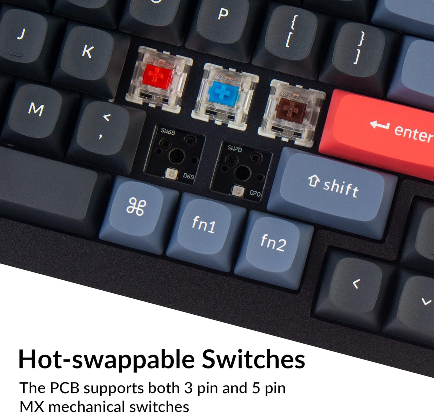 Q2 Wired Custom Mechanical Keyboard, QMK/VIA Programmable Macro, Full Aluminum, Hot-Swappable Gateron G Pro Red Switch, 65% Layout Double Gasket Compatible with Mac and Windows - Black