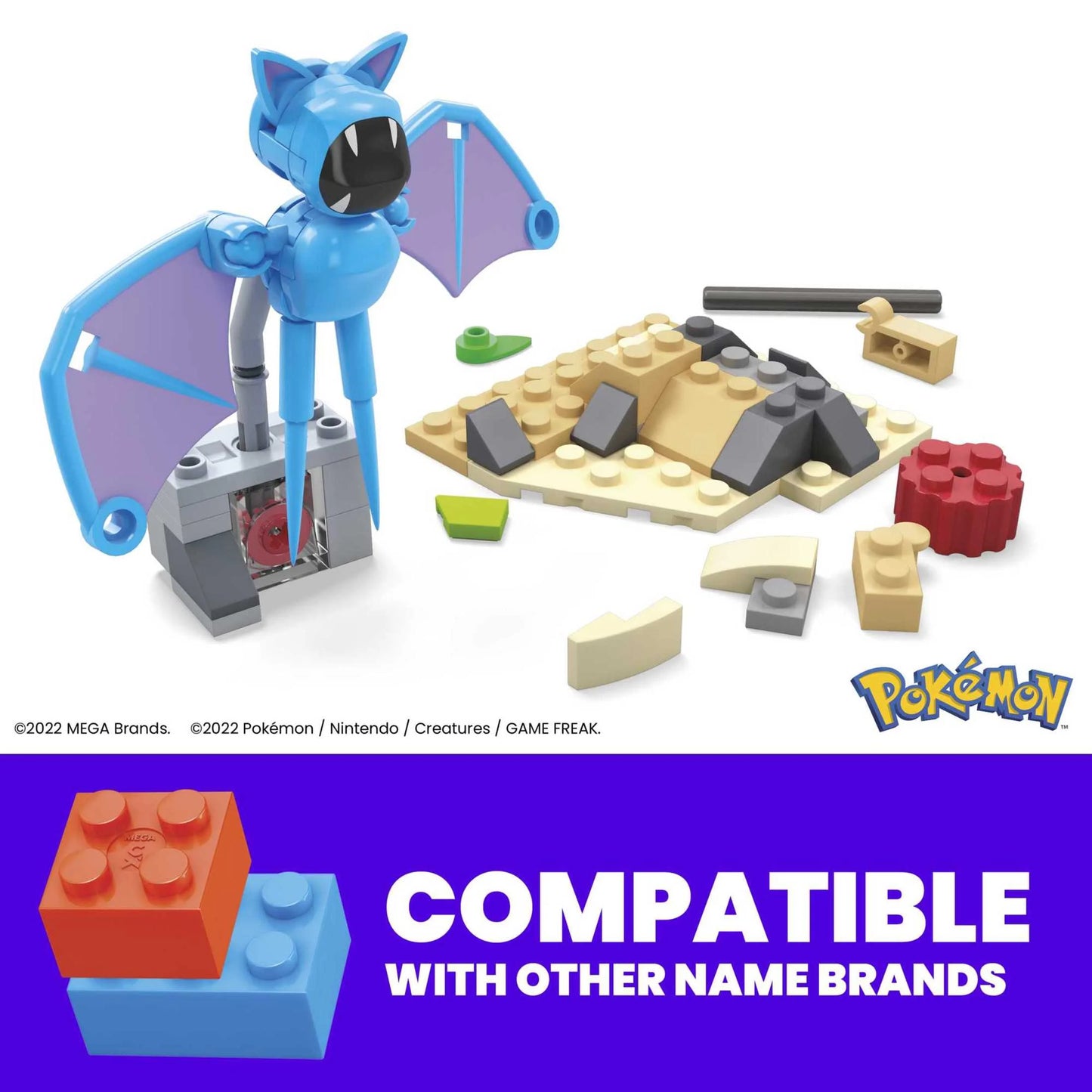 Pokemon Building Toy Kit Zubat'S Midnight Flight (61 Pieces) for Kids
