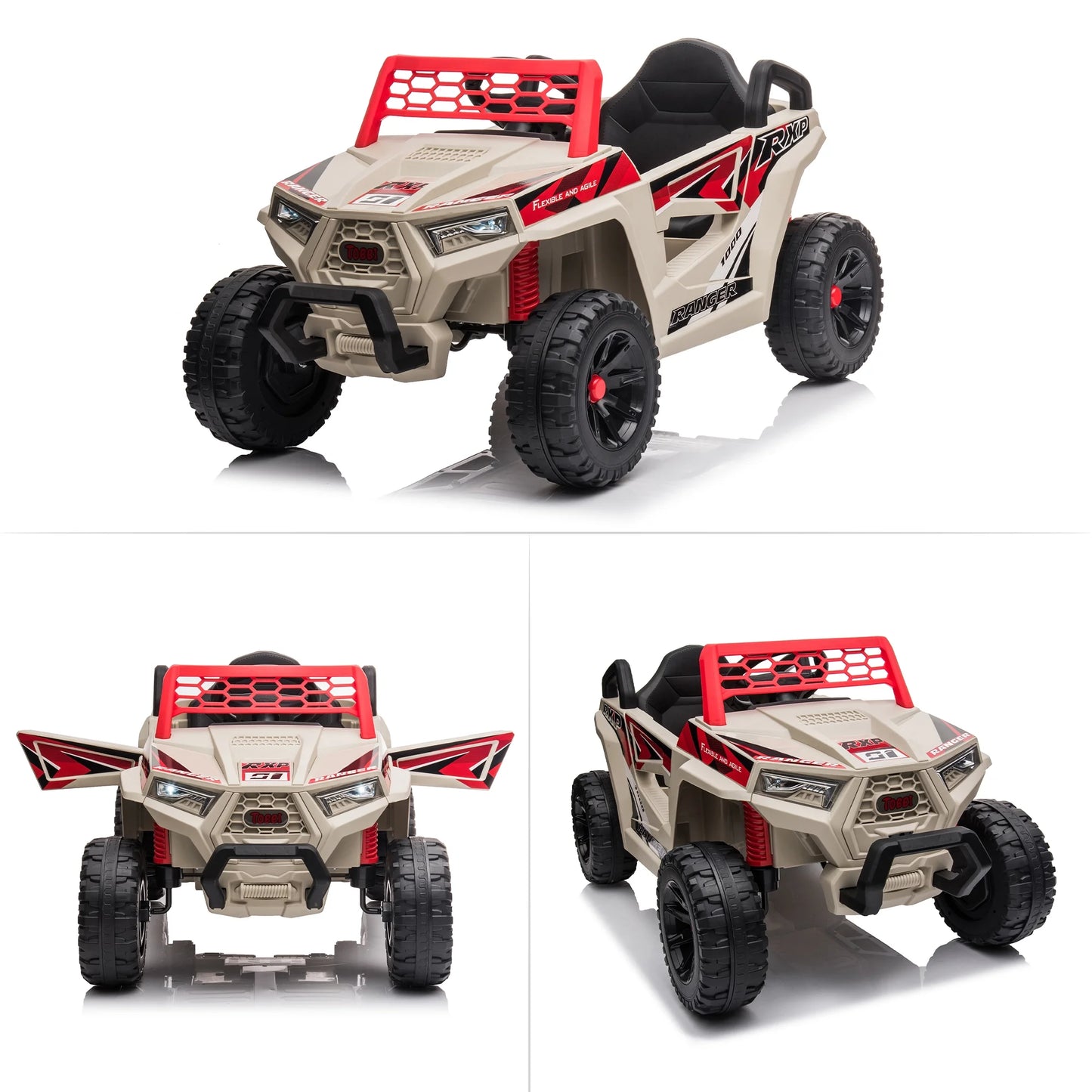 12V Kids Electric Off-Road UTV Truck Car Ride on Toys Age 3-5 Child W/ LED Headlights Music