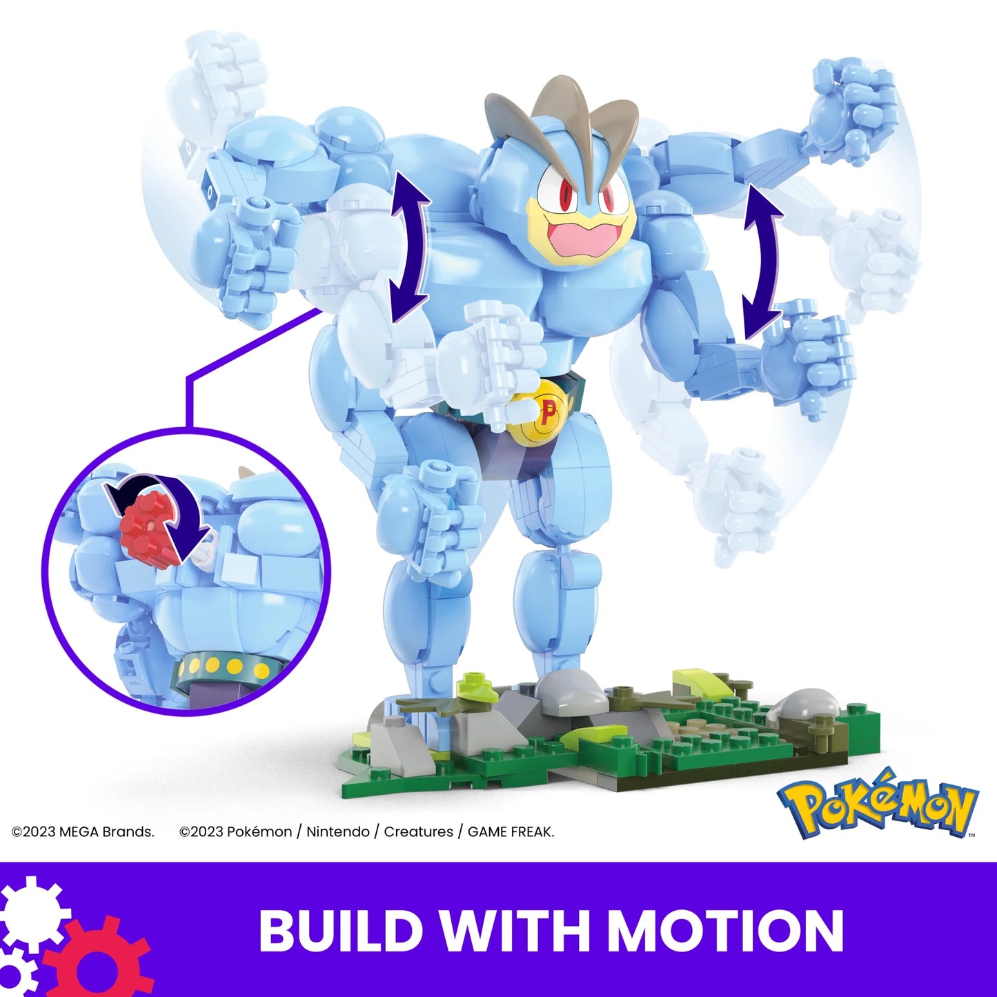 MEGA Pokemon Machamp Building Toy Kit (401 Pieces) with 1 Poseable Figure for Kids