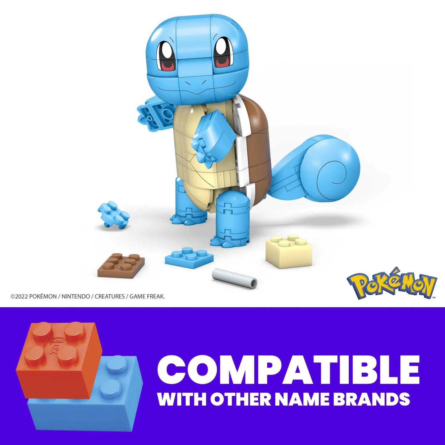 Pokemon Building Toy Kit Build & Show Squirtle (199 Pieces) for Kids