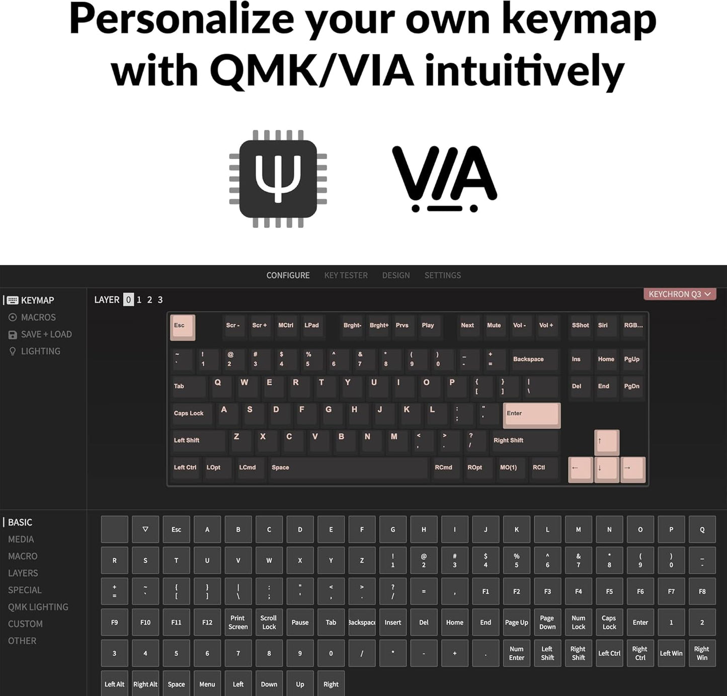 Q3 QMK/VIA Wired Custom Mechanical Keyboard, Full Aluminum Tenkeyless Layout 87 Keys, Programmable Macro with Hot-Swappable Gateron G Pro Red Switch, Compatible with Mac Windows Linux (Grey)
