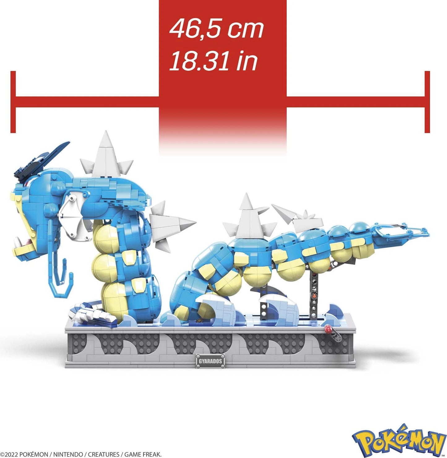 Pokemon Building Kit Motion Gyarados (2186 Pieces) for Collectors