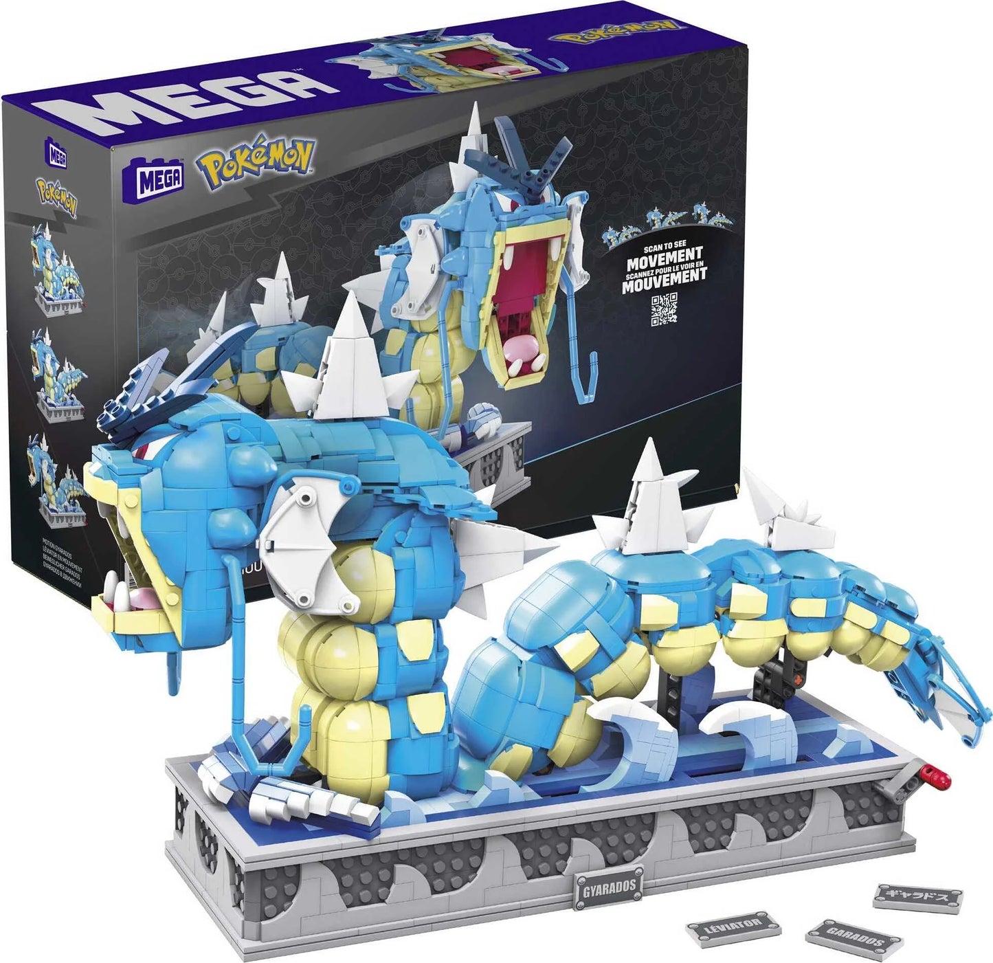 Pokemon Building Kit Motion Gyarados (2186 Pieces) for Collectors