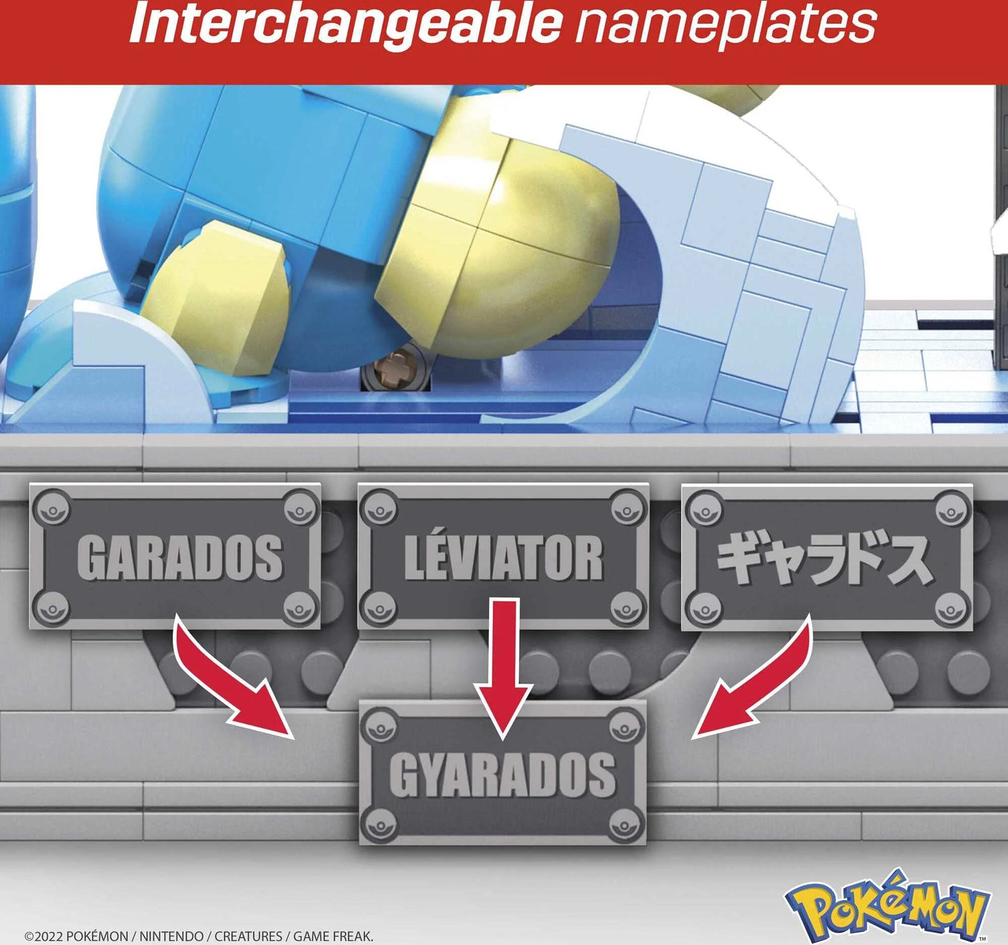 Pokemon Building Kit Motion Gyarados (2186 Pieces) for Collectors