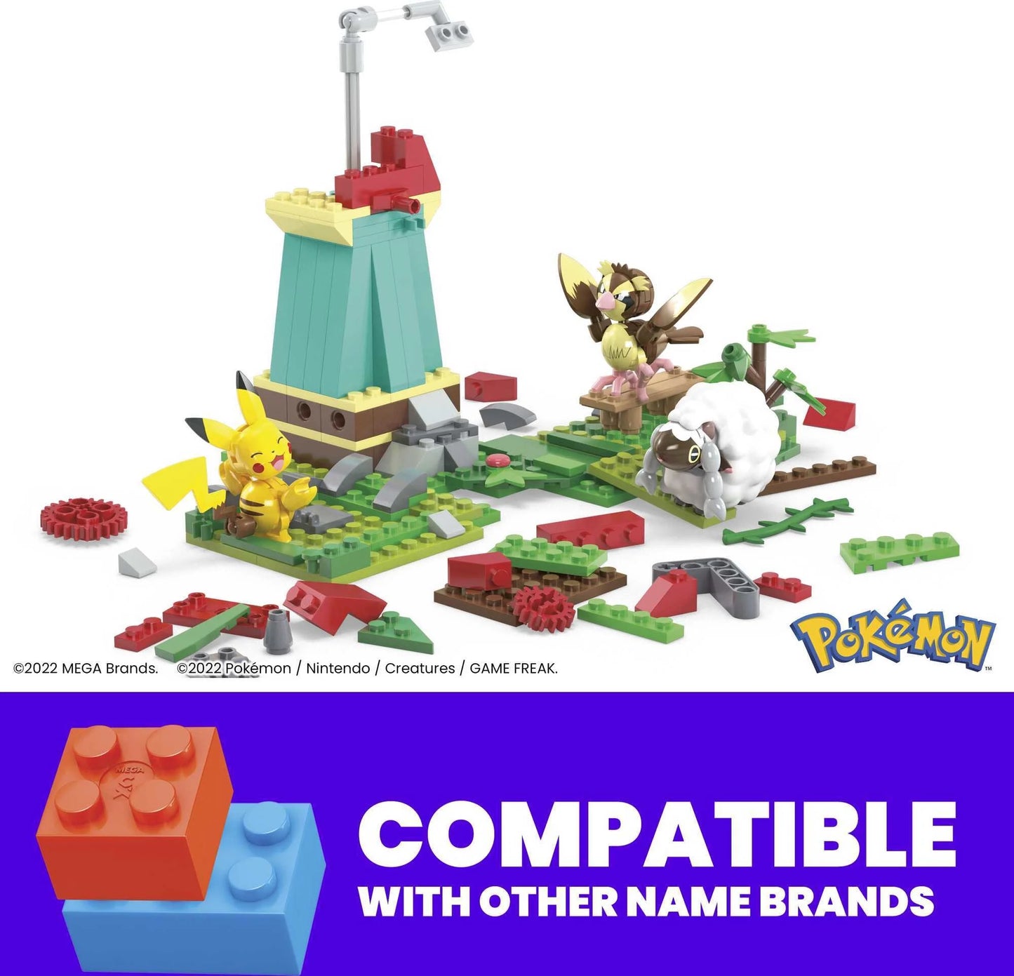 Pokemon Building Toy Kit Countryside Windmill (240 Pieces) for Kids