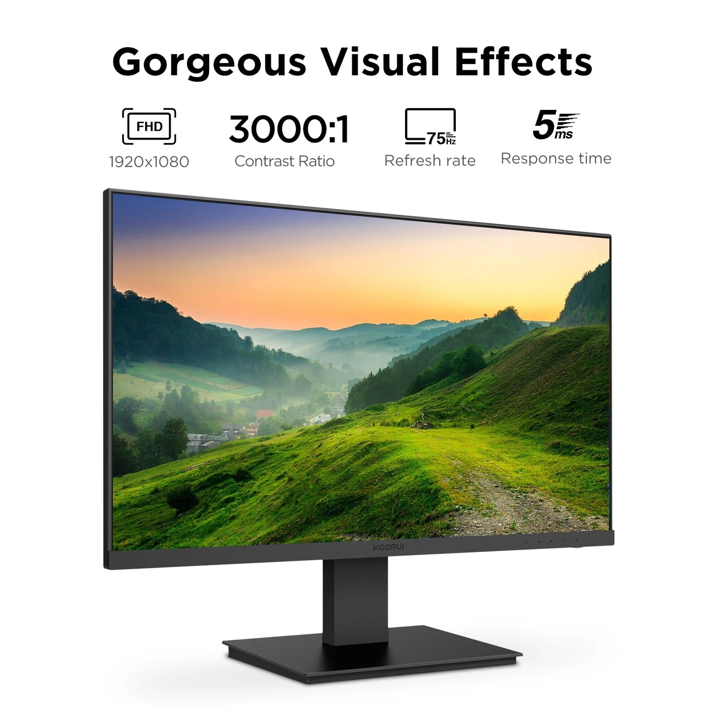 24'' IPS Computer Monitor,Fhd 1080P , VGA/HDMI Port 24N1