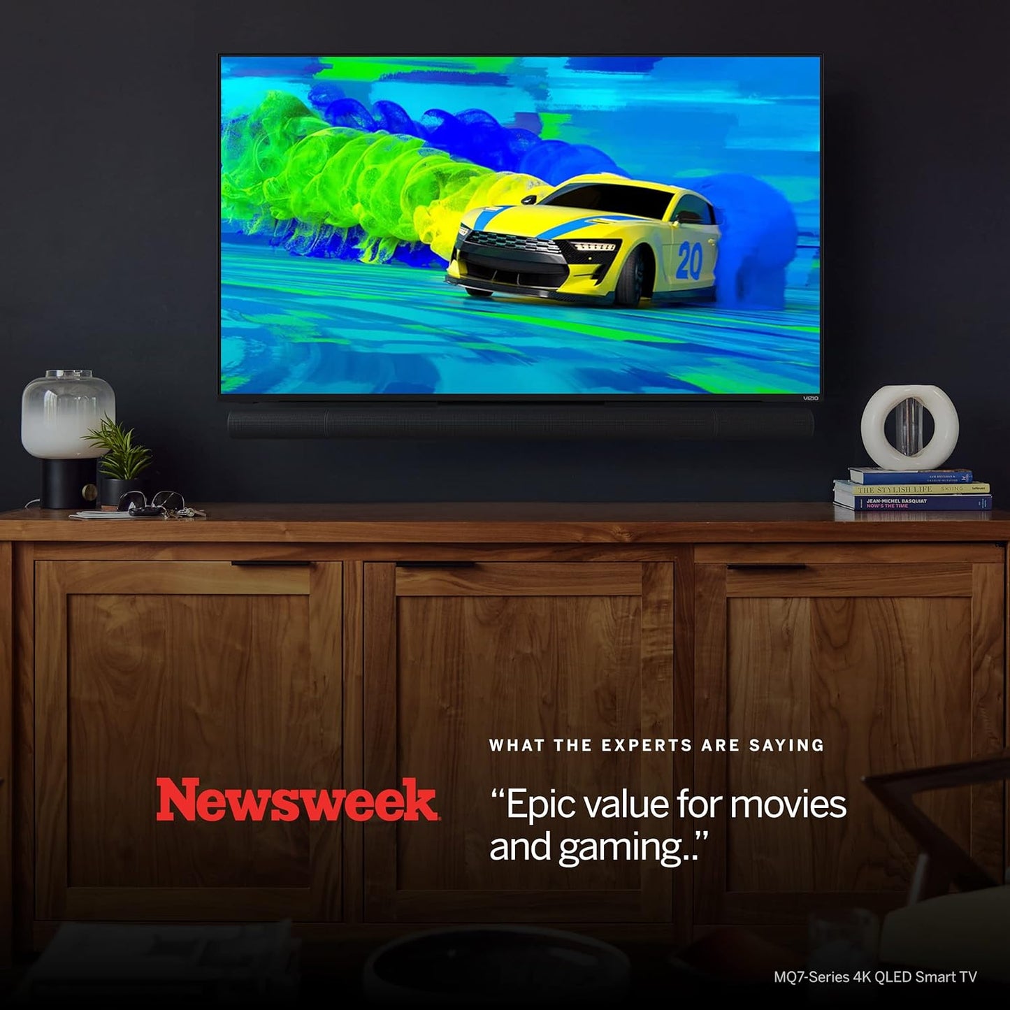55-Inch M-Series 4K QLED HDR Smart TV W/Voice Remote, Dolby Vision, HDR10+, Alexa Compatibility, M55Q7-J01, 2022 Model