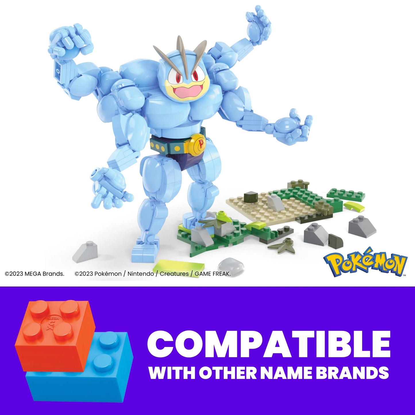 MEGA Pokemon Machamp Building Toy Kit (401 Pieces) with 1 Poseable Figure for Kids