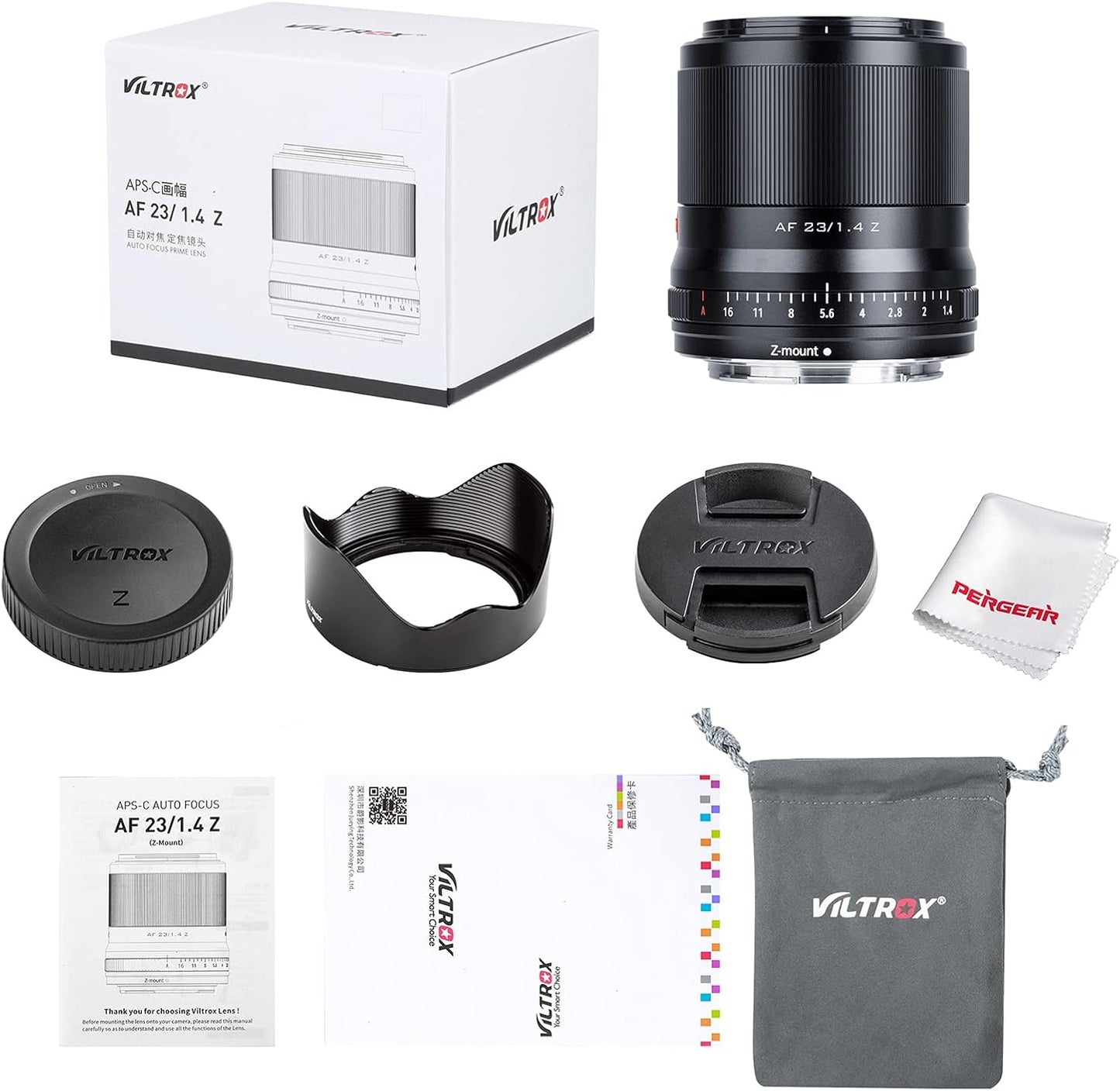 23Mm F1.4 Auto Focus Wide-Angle Lens Compatible with Nikon Z-Mount APS-C Mirrorless Camera Z Fc Z50 Z5 Z6 Z6 II Z7 Z7 II (Black)