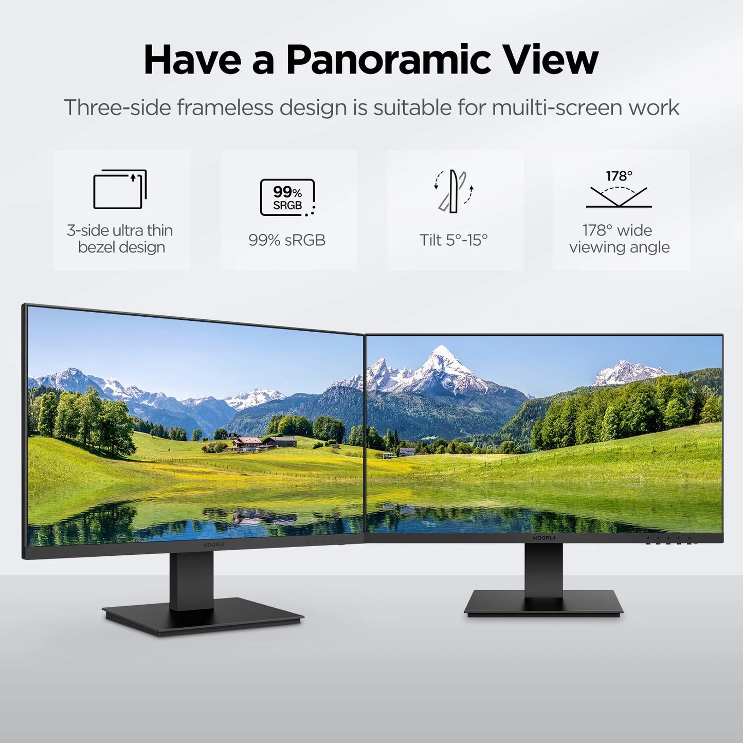 24'' IPS Computer Monitor,Fhd 1080P , VGA/HDMI Port 24N1