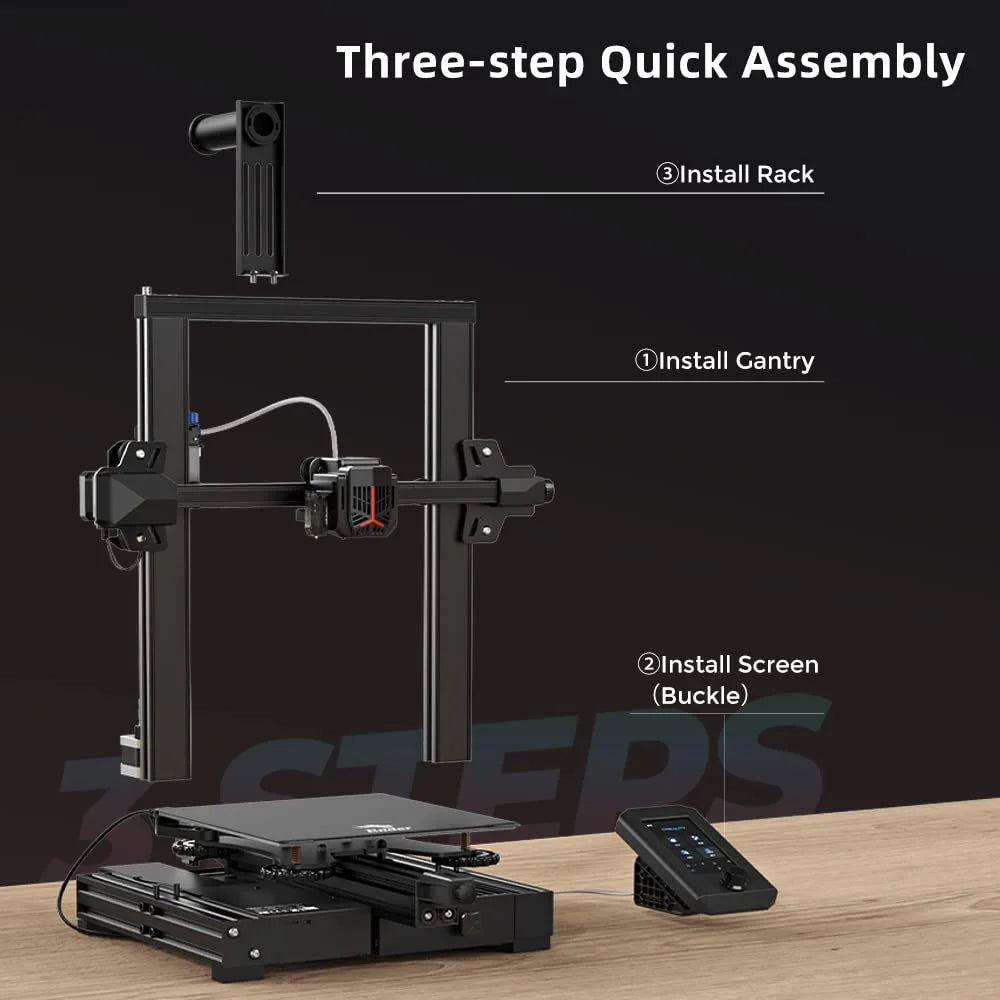Ender 3 V2 Neo 3D Printer with CR Touch Auto Leveling Kit PC Spring Steel Platform Full-Metal Extruder, 95% Pre-Installed with Resume Printing & Model Preview Function