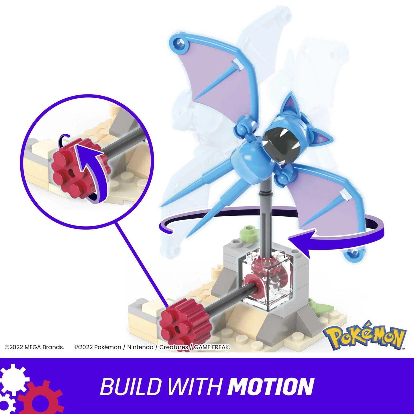 Pokemon Building Toy Kit Zubat'S Midnight Flight (61 Pieces) for Kids
