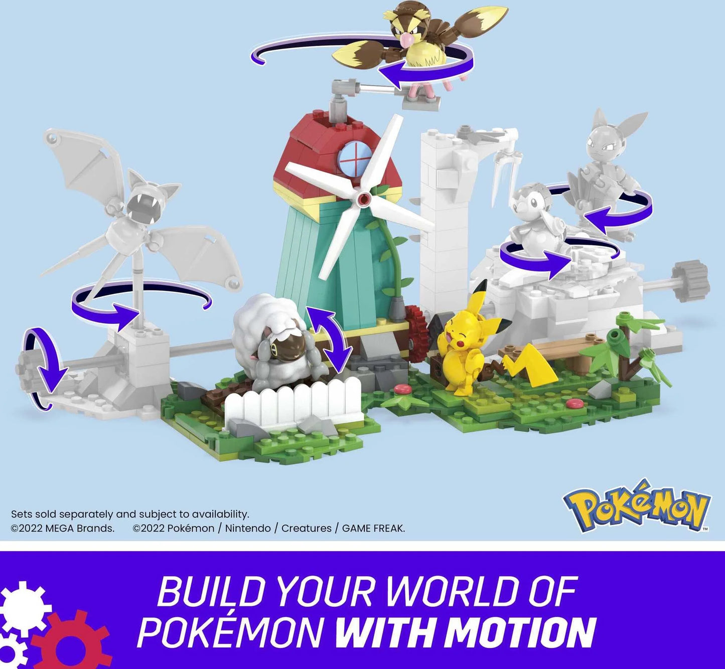 Pokemon Building Toy Kit Countryside Windmill (240 Pieces) for Kids