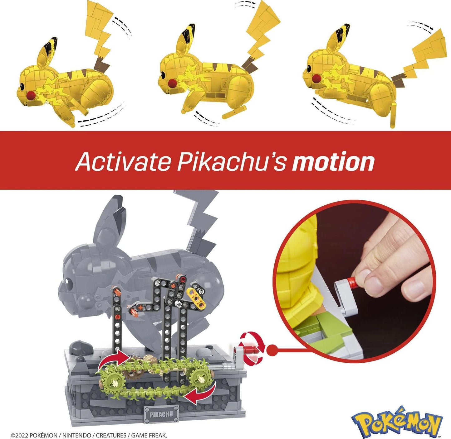 Pokemon Building Kit Motion Pikachu (1092 Pieces) for Collectors