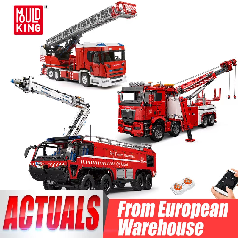 Technical Truck Toys APP&RC Motorized Fire Rescue Vehicle Car Model Building Blocks Bricks Kids Christmas Gifts