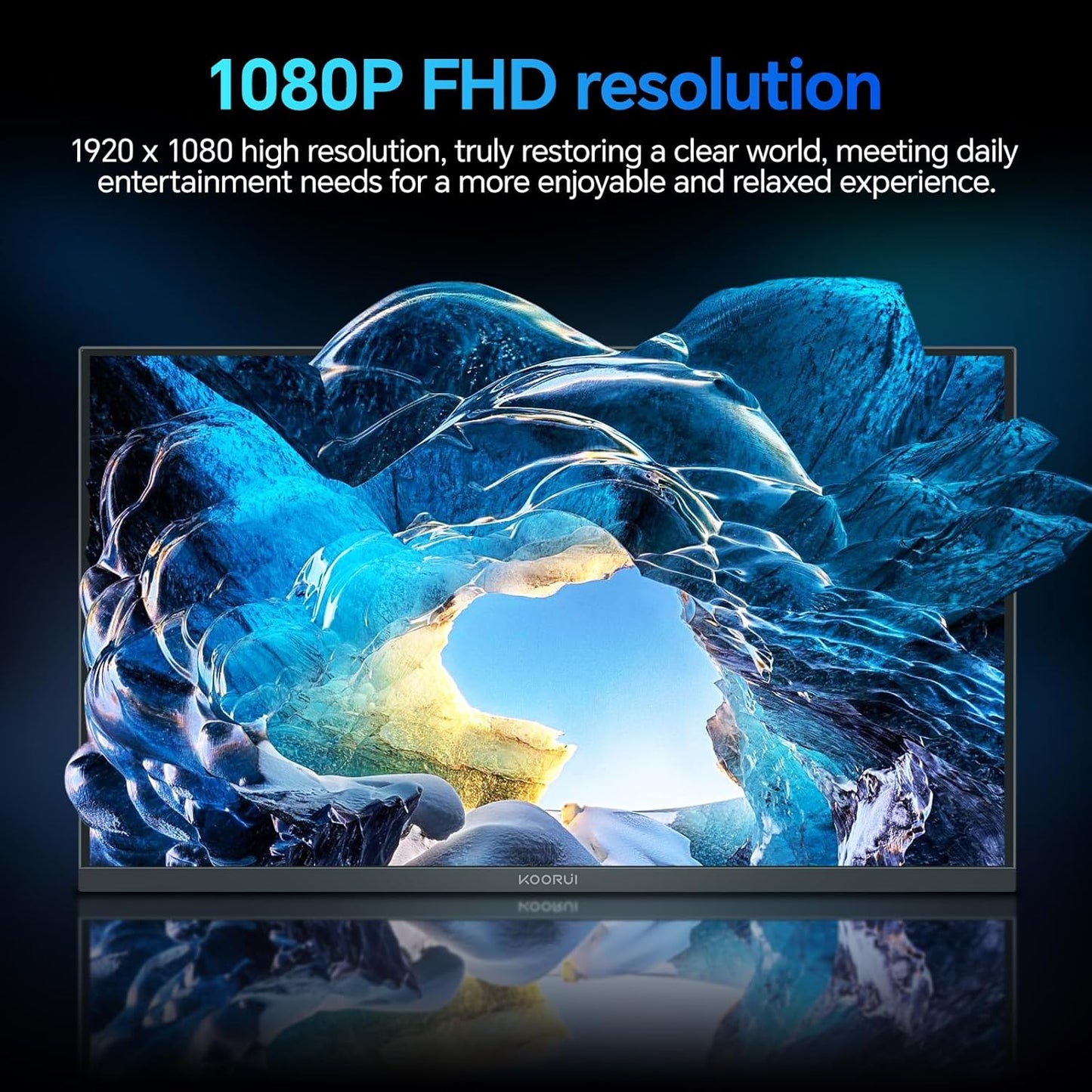 22 Inch Computer Monitor Full HD 1080P 100Hz PC Gaming Screen VA Panel Ultra-Slim Display 3000:1 Contrast Ratio with Adpitive Sync (HDMI/VGA/VESA Compatible 100X100Mm/Audio Out), Tilt, Black