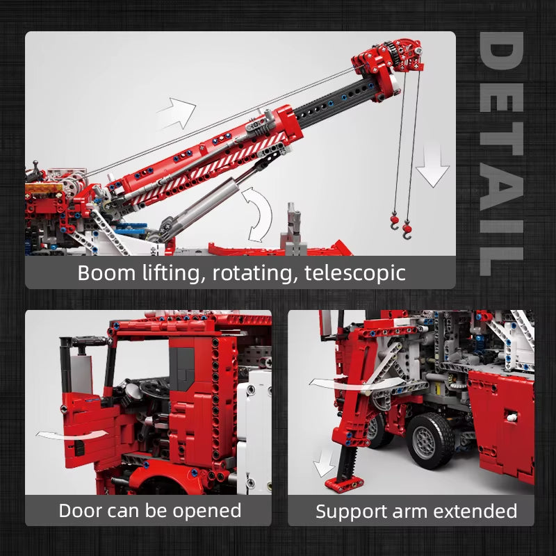 Technical Truck Toys APP&RC Motorized Fire Rescue Vehicle Car Model Building Blocks Bricks Kids Christmas Gifts
