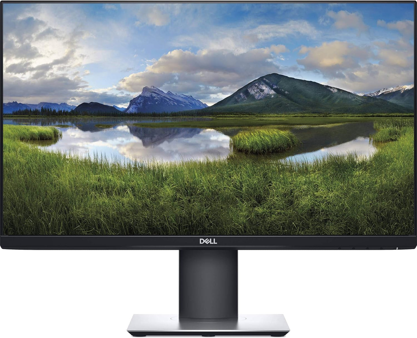 Dell P2419H 24" 16:9 Ultrathin Bezel IPS Monitor + Display Port Cable + HDMI Cable + USB 3.0 Cable + Microfiber Cleaning Cloth Monitor Bundle