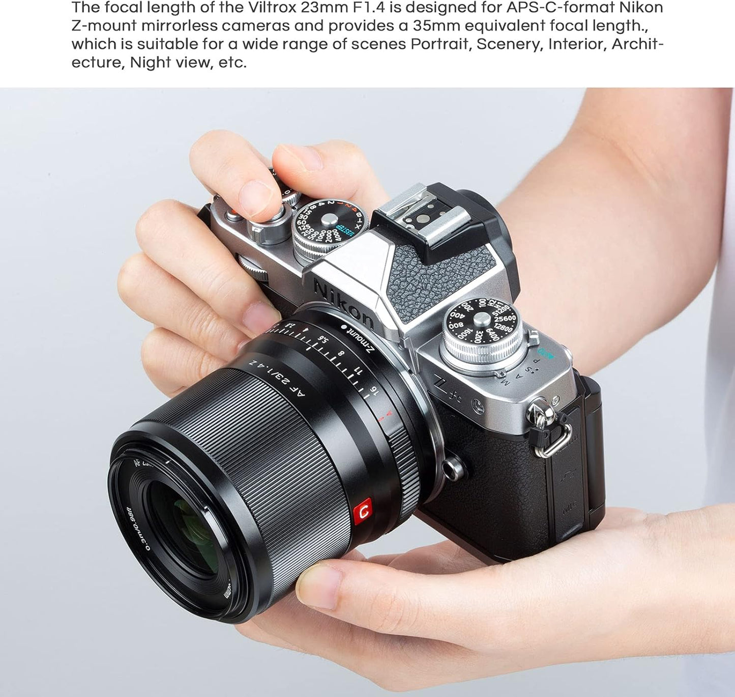 23Mm F1.4 Auto Focus Wide-Angle Lens Compatible with Nikon Z-Mount APS-C Mirrorless Camera Z Fc Z50 Z5 Z6 Z6 II Z7 Z7 II (Black)