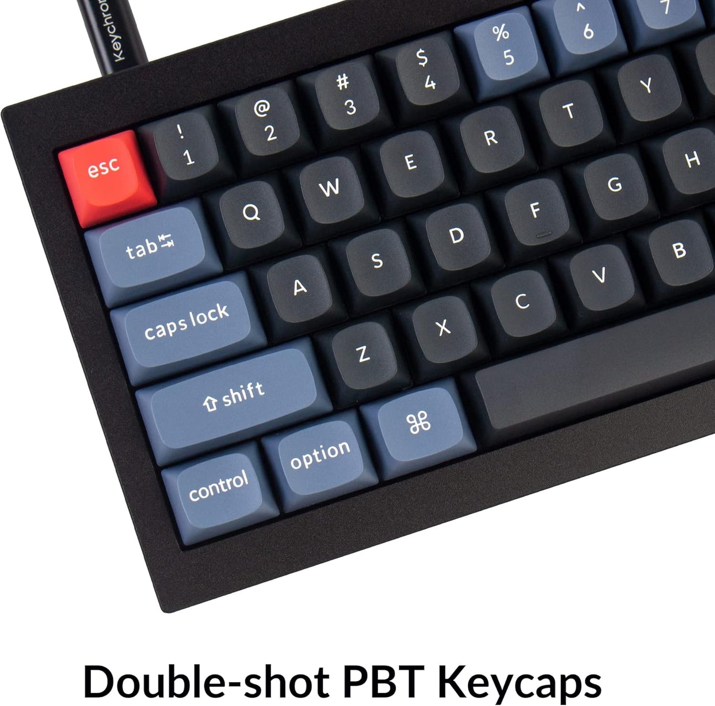 Q2 Wired Custom Mechanical Keyboard, QMK/VIA Programmable Macro, Full Aluminum, Hot-Swappable Gateron G Pro Red Switch, 65% Layout Double Gasket Compatible with Mac and Windows - Black