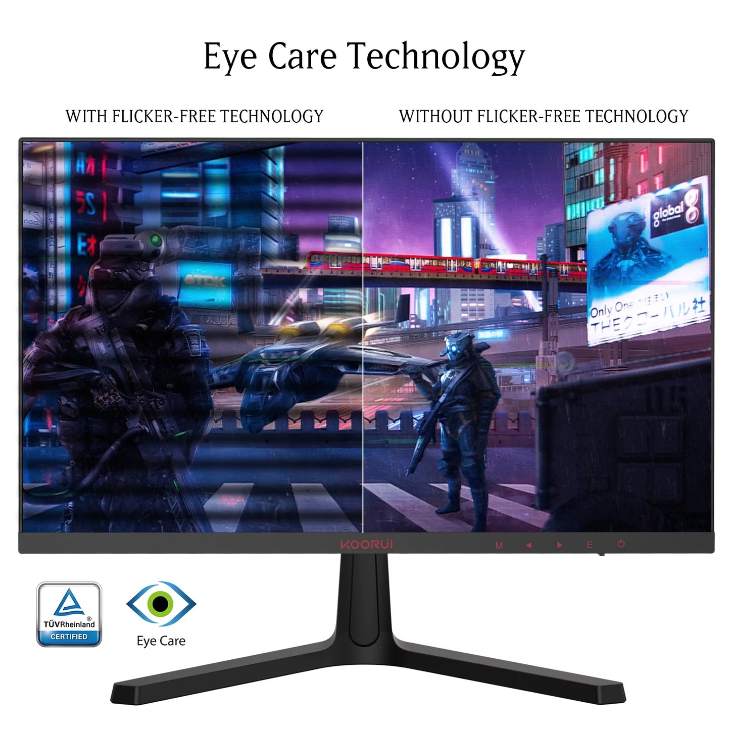 24 Inch FHD 165Hz/144Hz 1Ms(Mprt) 100% Srgb Gaming Monitor Adpitive Sync 3-Side Borderless 1080P Hdmi/Displayport,24E4