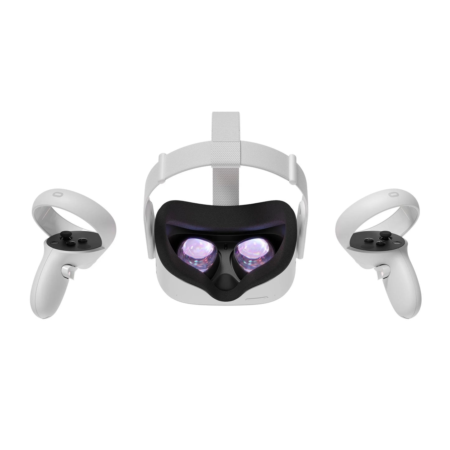 Quest 2 All-In-One Virtual Reality 1TB Gaming Headset Bundle, Silicone Controller Grip Cover with 2 Palm Straps and 2 Thumb Grip Caps Black Set