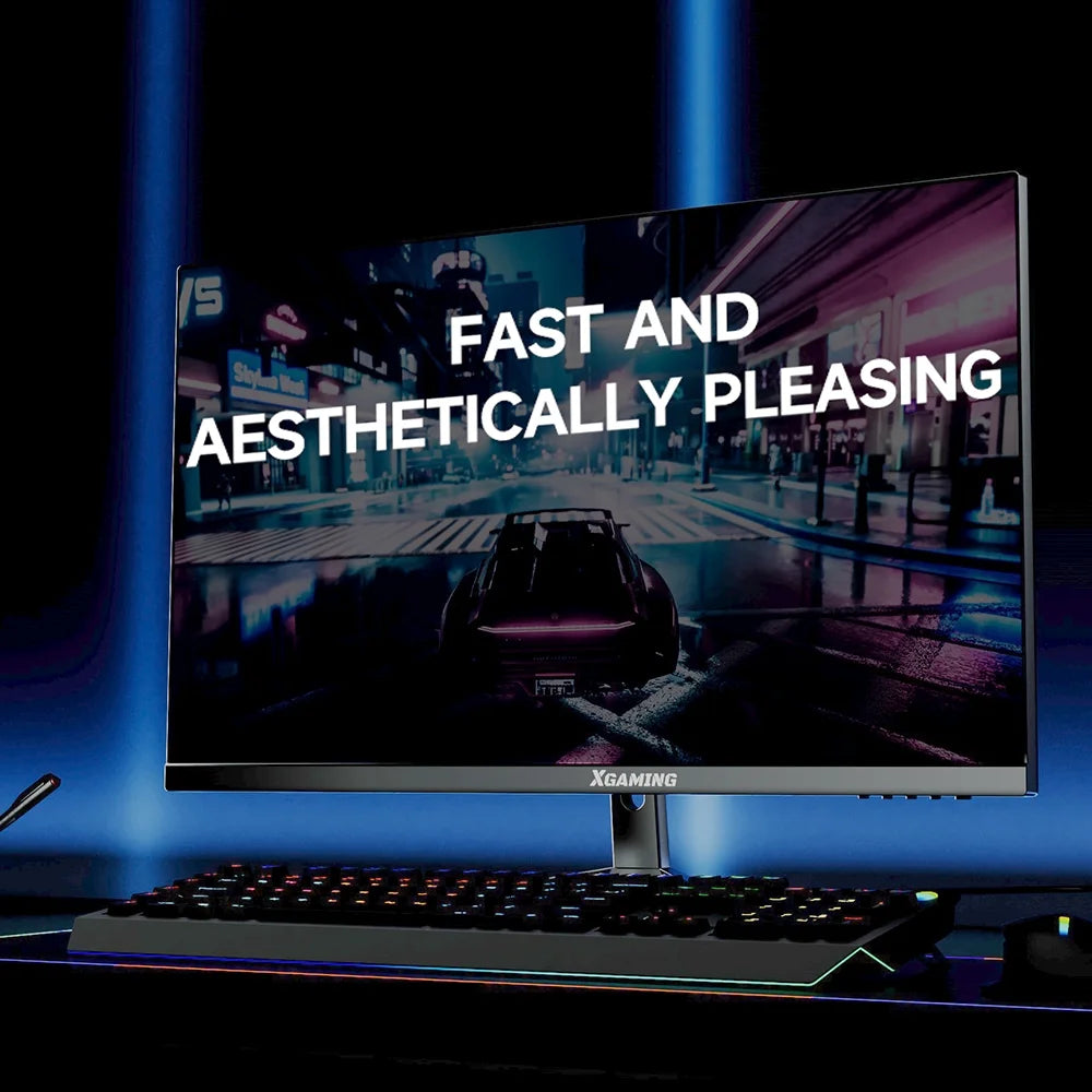 27-Inch 165Hz Gaming Monitor, 1440P Gaming Monitor, QHD 2K(2560X1440) PC Monitor, Monitor with 2 Speakers and Backlight, 1Ms Free Sync, Black Metal Base, DP&HDMI, Computer Gaming Monitor