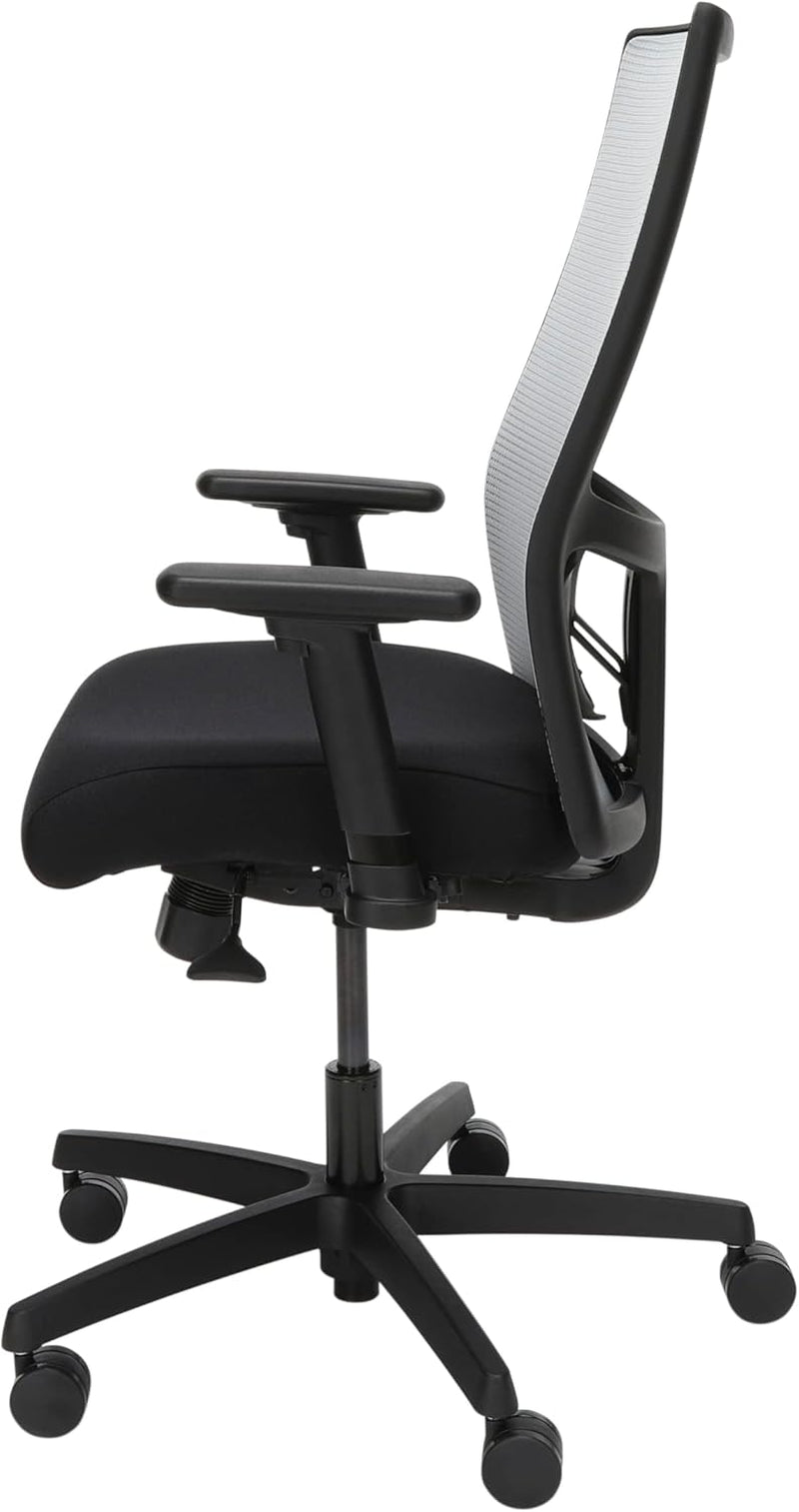 Office Chair Ignition 2.0 - Ergonomic Computer Desk Chair with Mesh Back, Seat-Slide, Syncro Tilt Recline, Adjustable Lumbar Support & Armrests, Comfortable Cushion, Swivel Rolling Wheels - Fog