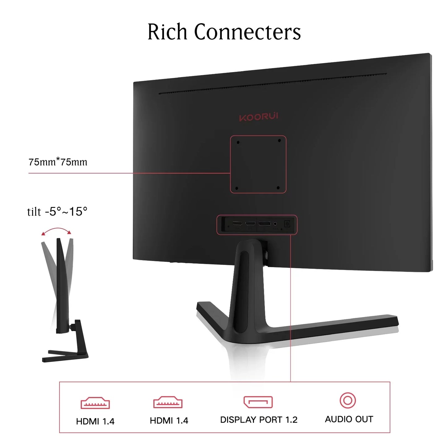 24 Inch FHD 165Hz/144Hz 1Ms(Mprt) 100% Srgb Gaming Monitor Adpitive Sync 3-Side Borderless 1080P Hdmi/Displayport,24E4