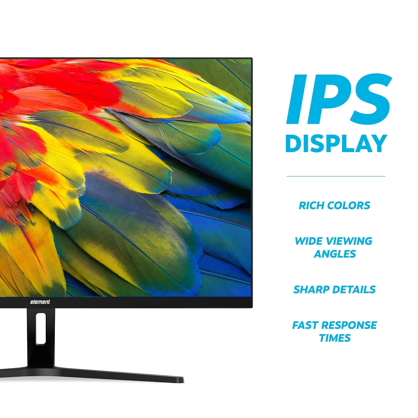 Element 27” 1080P IPS LCD 3-Side Frameless Computer Monitor - Black (EM2FPAB27B)