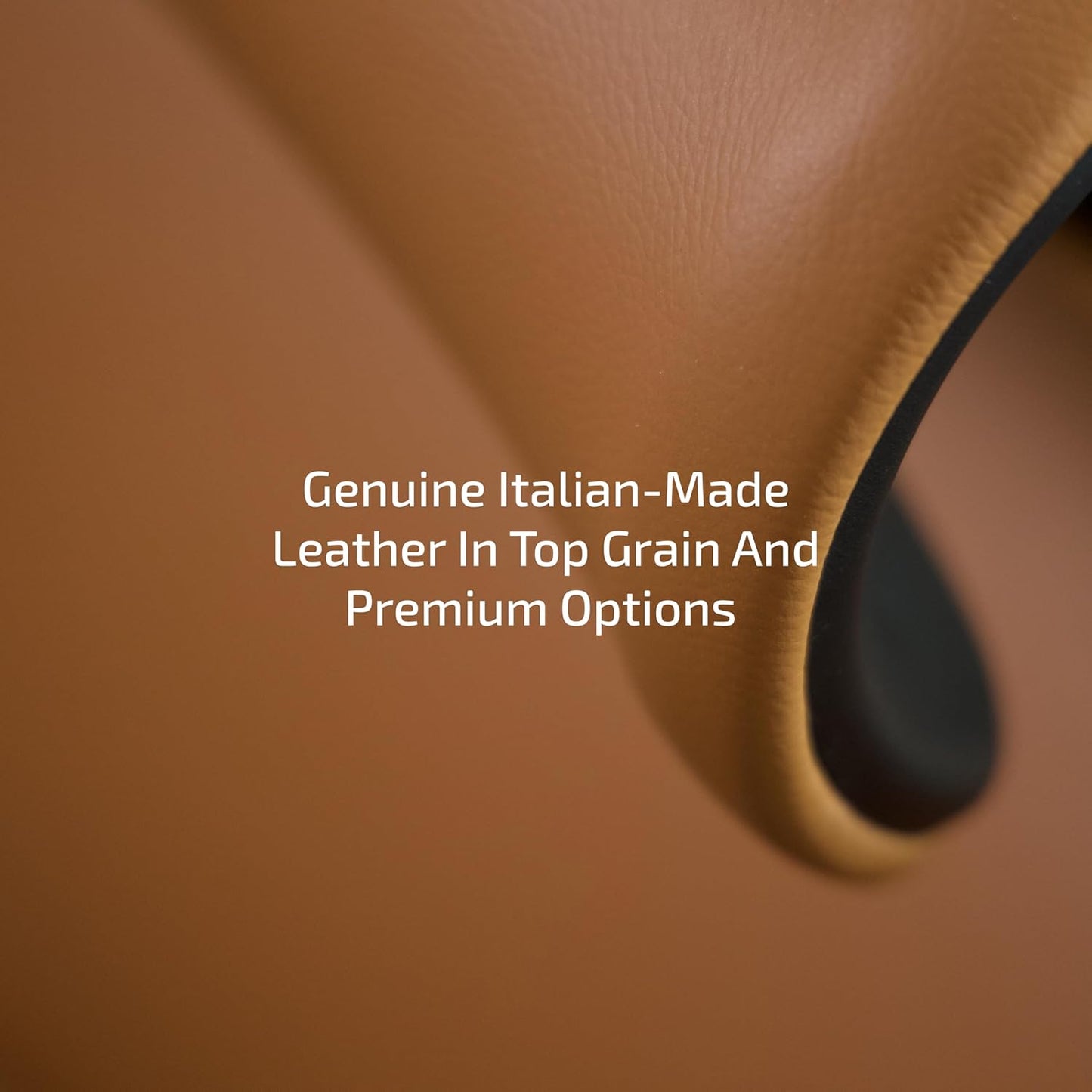X4 High End Executive Chair, Cognac Leather with Headrest - Ergonomic Office Seat/Dynamic Variable Lumbar Support/Floating Recline/Stunning Aesthetic/Adjustable/Perfect for Office or Boardroom
