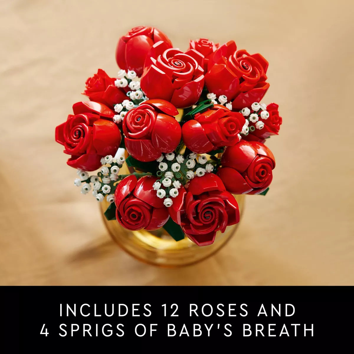 LEGO Icons Bouquet of Roses, Flower Build and Display Set 10328