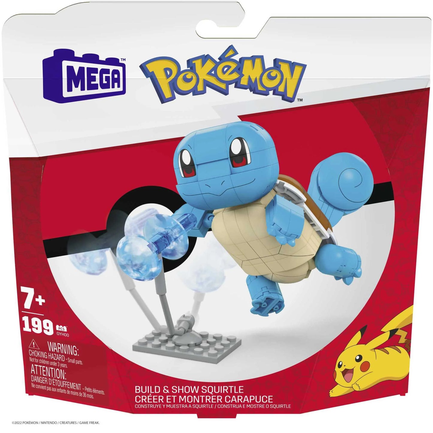 Pokemon Building Toy Kit Build & Show Squirtle (199 Pieces) for Kids