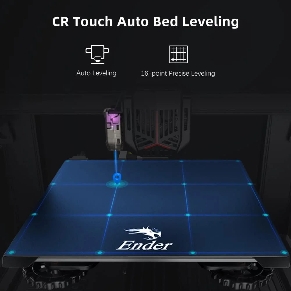 Ender 3 V2 Neo 3D Printer with CR Touch Auto Leveling Kit PC Spring Steel Platform Full-Metal Extruder, 95% Pre-Installed with Resume Printing & Model Preview Function