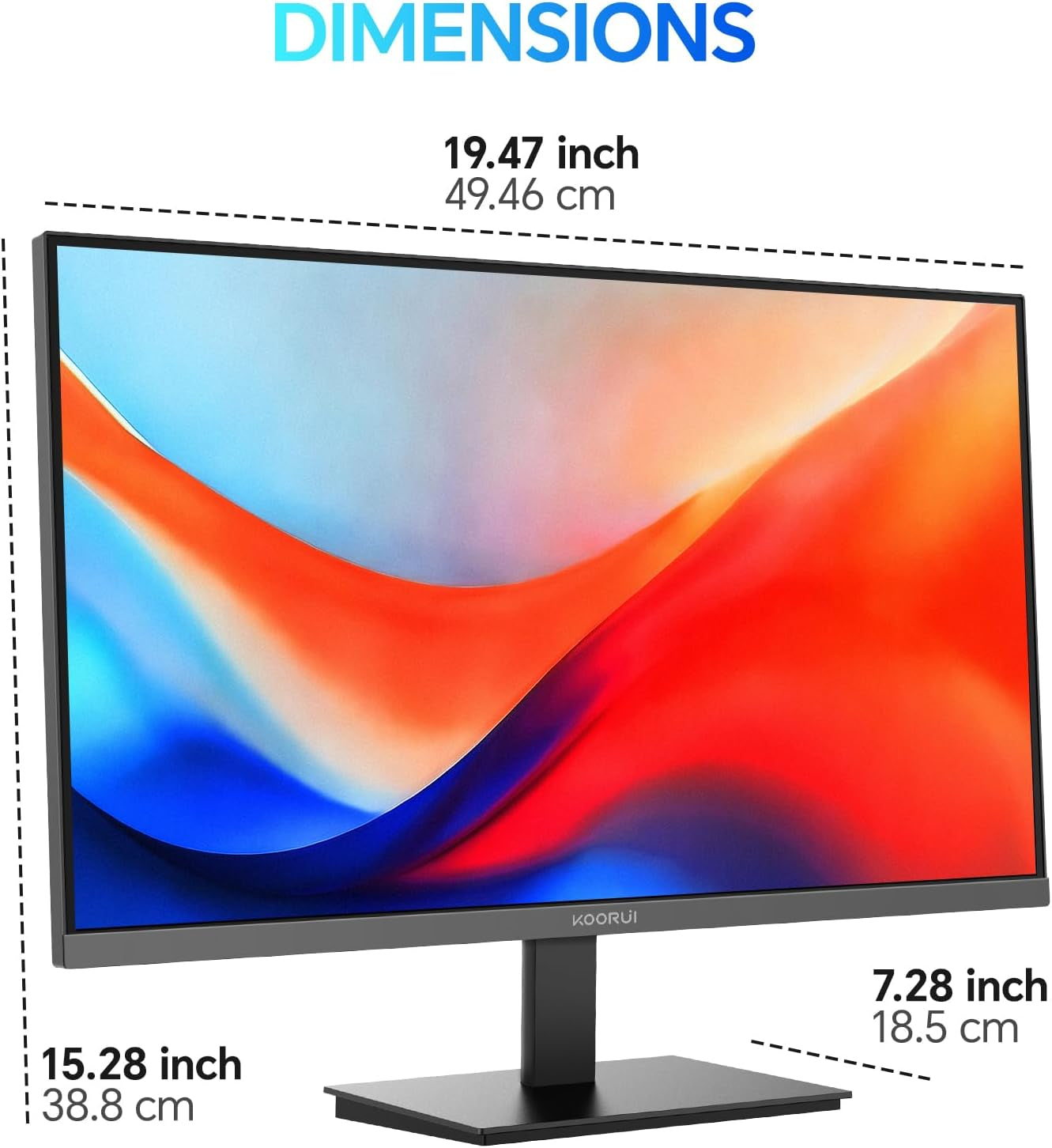 22 Inch Computer Monitor Full HD 1080P 100Hz PC Gaming Screen VA Panel Ultra-Slim Display 3000:1 Contrast Ratio with Adpitive Sync (HDMI/VGA/VESA Compatible 100X100Mm/Audio Out), Tilt, Black