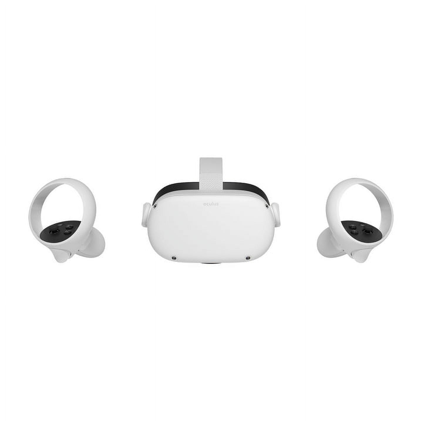Quest 2 All-In-One Virtual Reality 1TB Gaming Headset Bundle, Silicone Controller Grip Cover with 2 Palm Straps and 2 Thumb Grip Caps Black Set