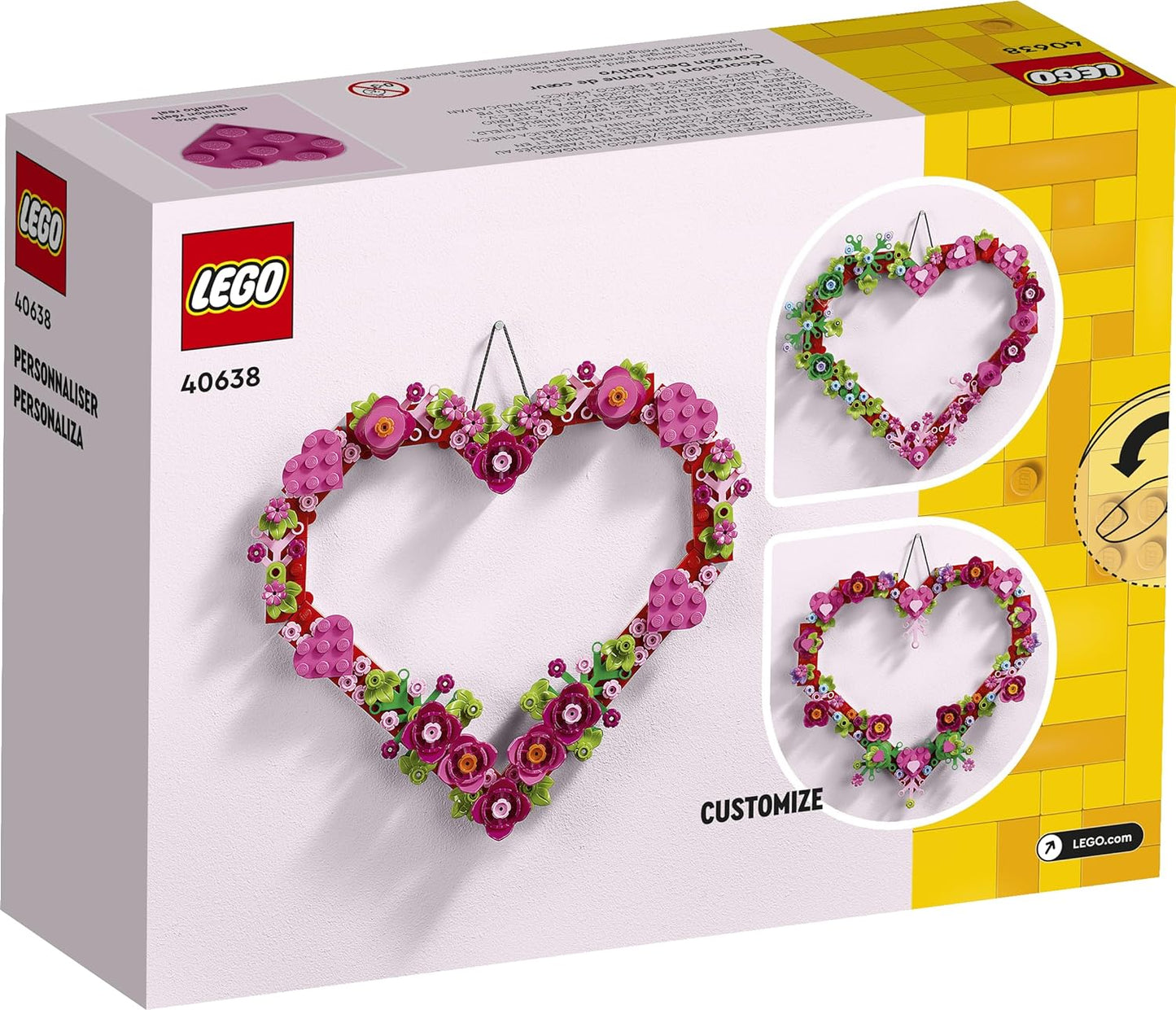 LEGO Heart Ornament Building Toy Set - Fun Arts and Crafts Idea for Girls and Bo