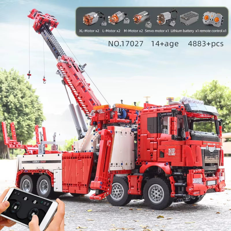 Technical Truck Toys APP&RC Motorized Fire Rescue Vehicle Car Model Building Blocks Bricks Kids Christmas Gifts