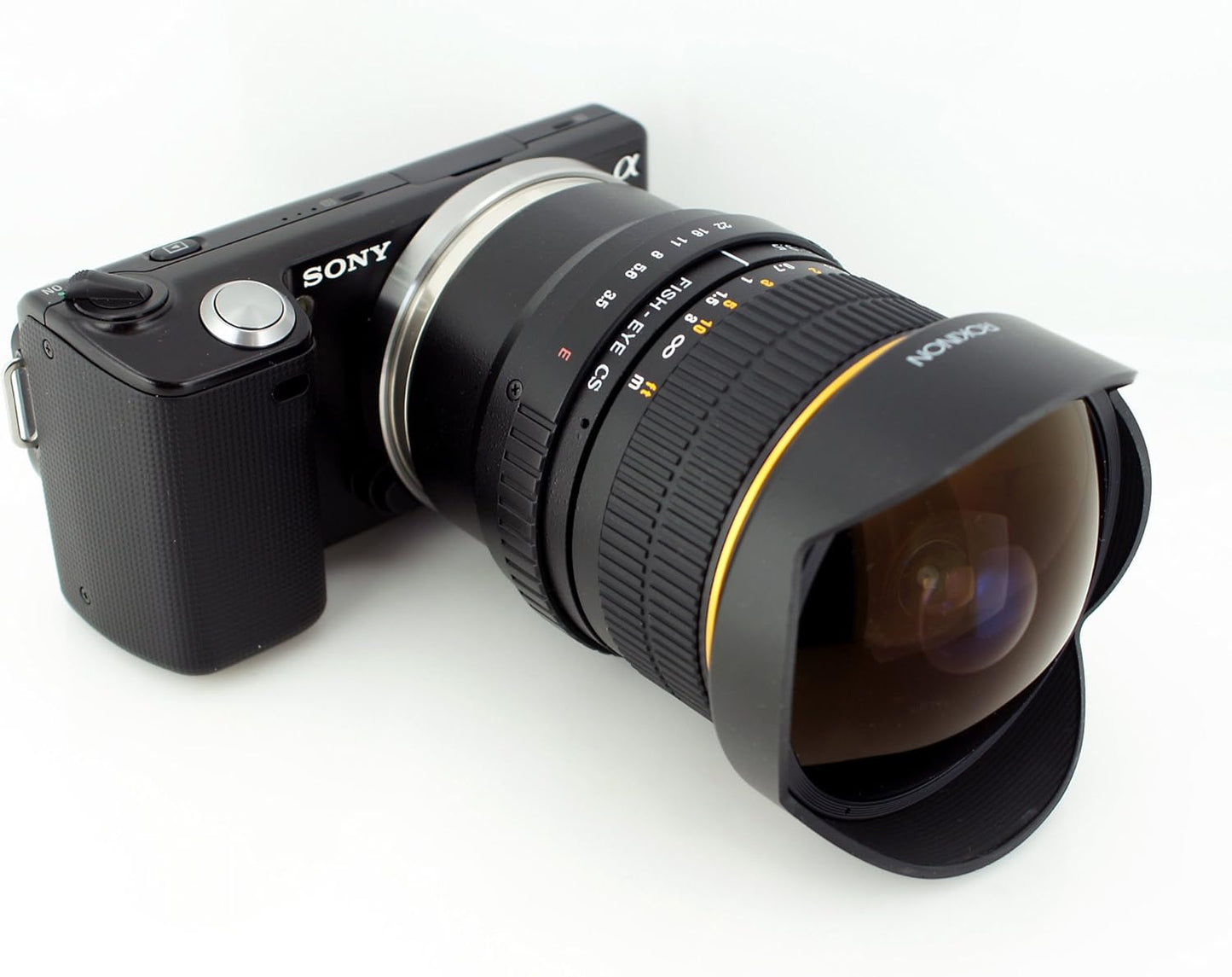 FE8M-NEX 8Mm F/3.5 Fisheye Lens for Sony E-Mount Cameras (NEX and VG10), Black