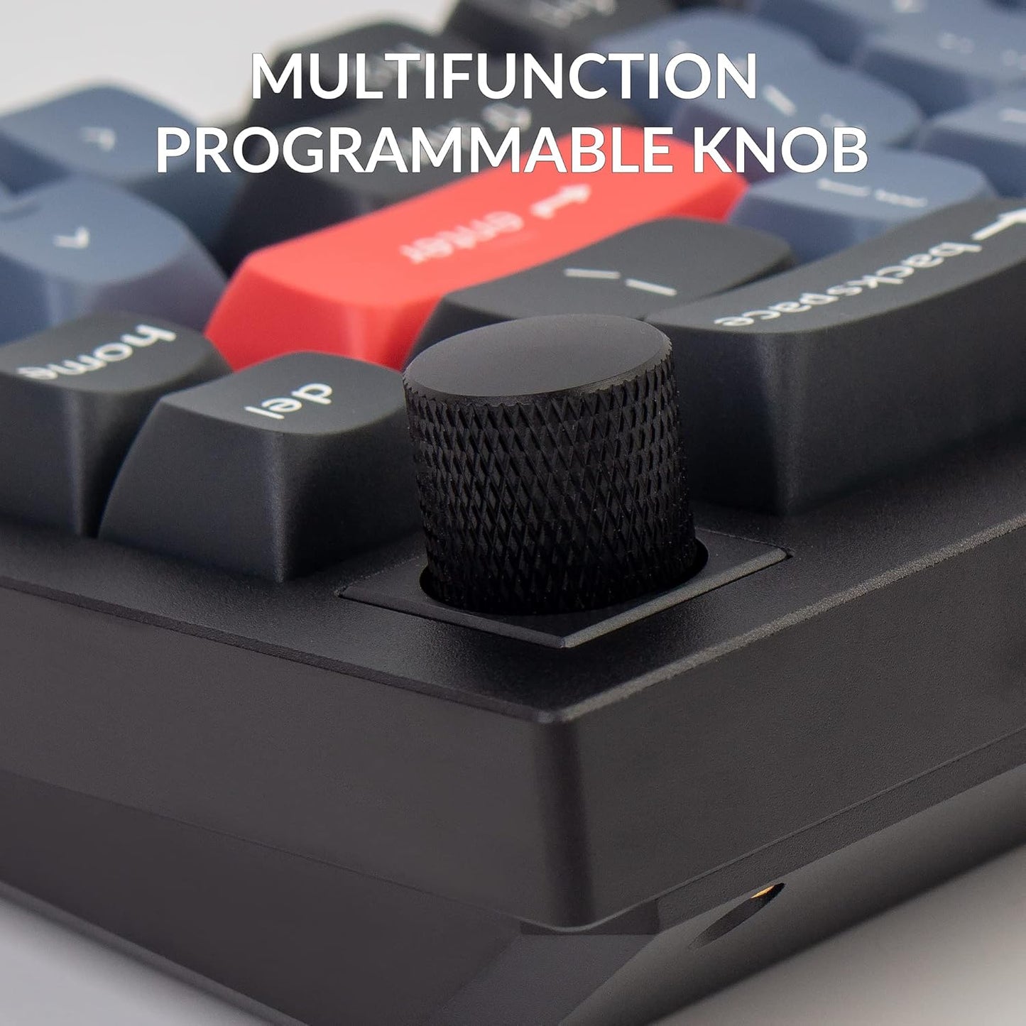 Q2 Wired Custom Mechanical Keyboard Knob Version, 65% Layout QMK/VIA Programmable Macro with Hot-Swappable Gateron G Pro Red Switch Double Gasket Compatible with Mac Windows Linux (Black)