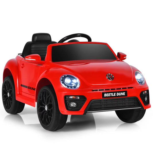 12V Kids Ride on Car Licensed Volkswagen Beetle W/ Remote Control & Music Red
