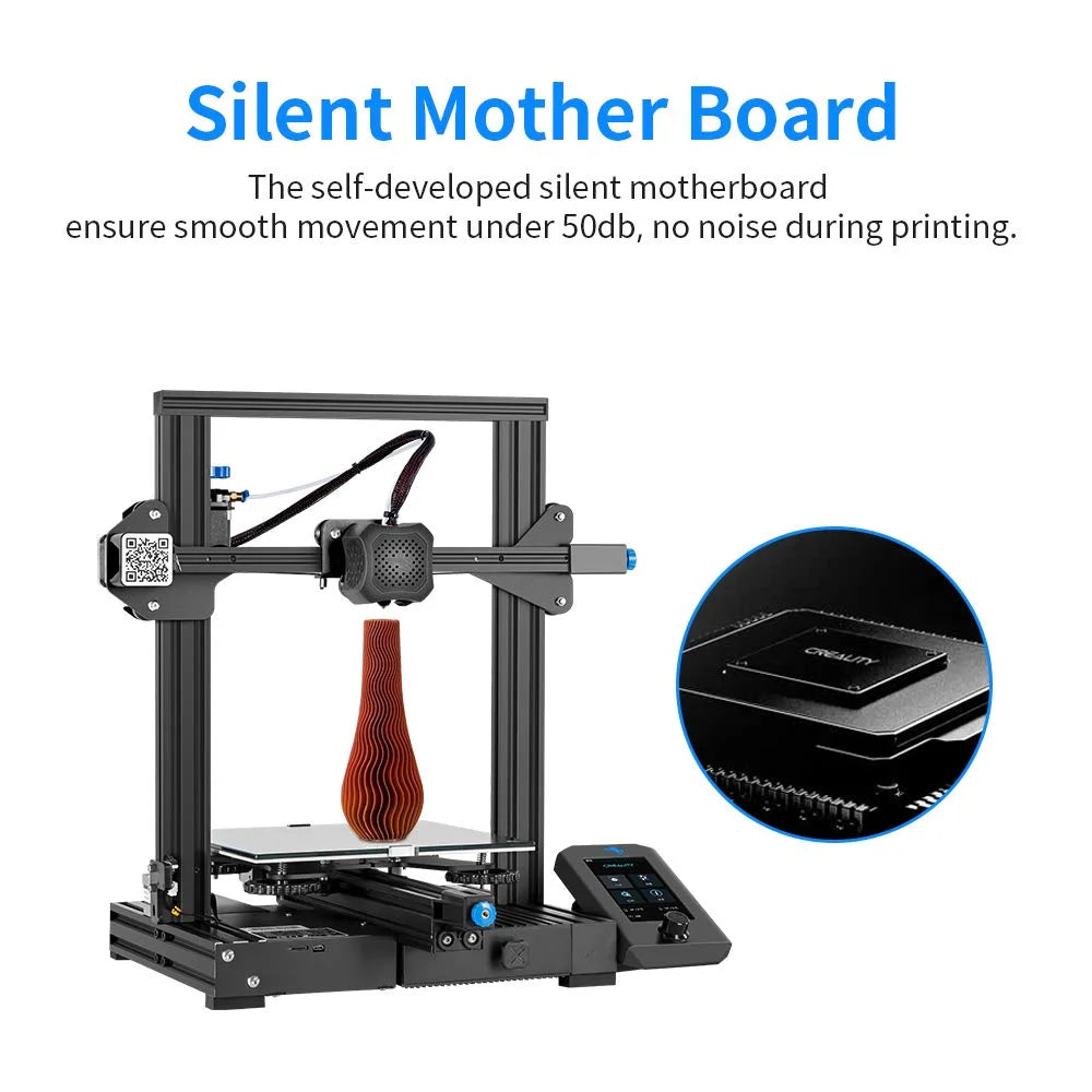 Ender 3 V2 Upgraded 3D Printer Printing Size 220X220X250Mm Aluminum Black