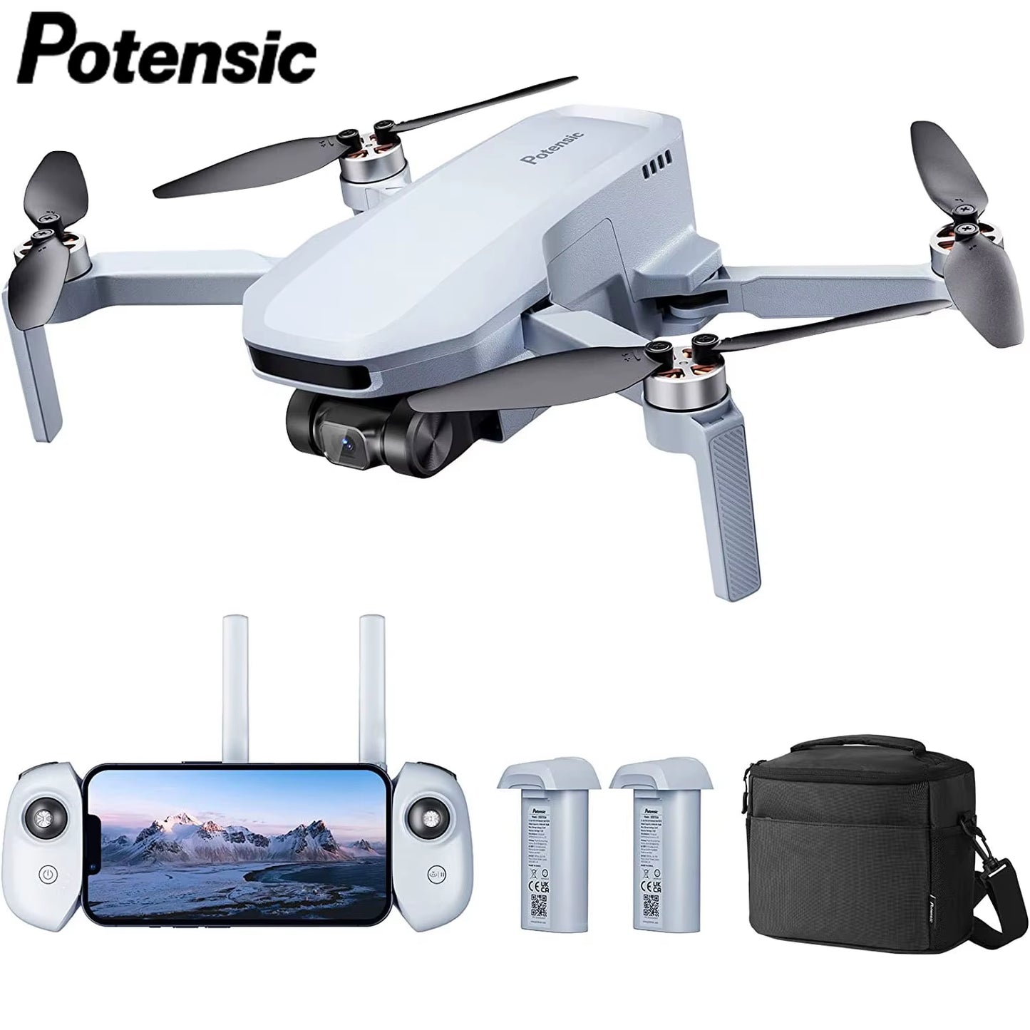 C0 Single Axis Gimbal 4K GPS Drones without Carry Bag under 249G Max 4-KM for Adults and Beginners ATOM SE