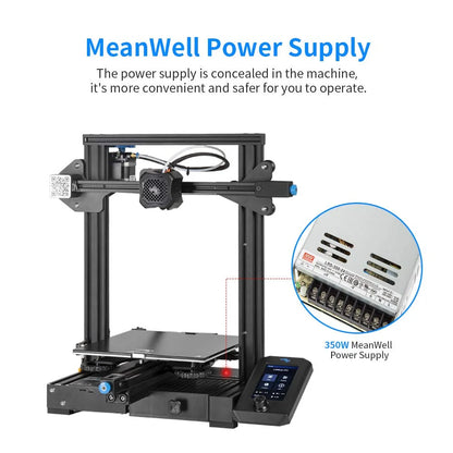 Ender 3 V2 Upgraded 3D Printer Printing Size 220X220X250Mm Aluminum Black