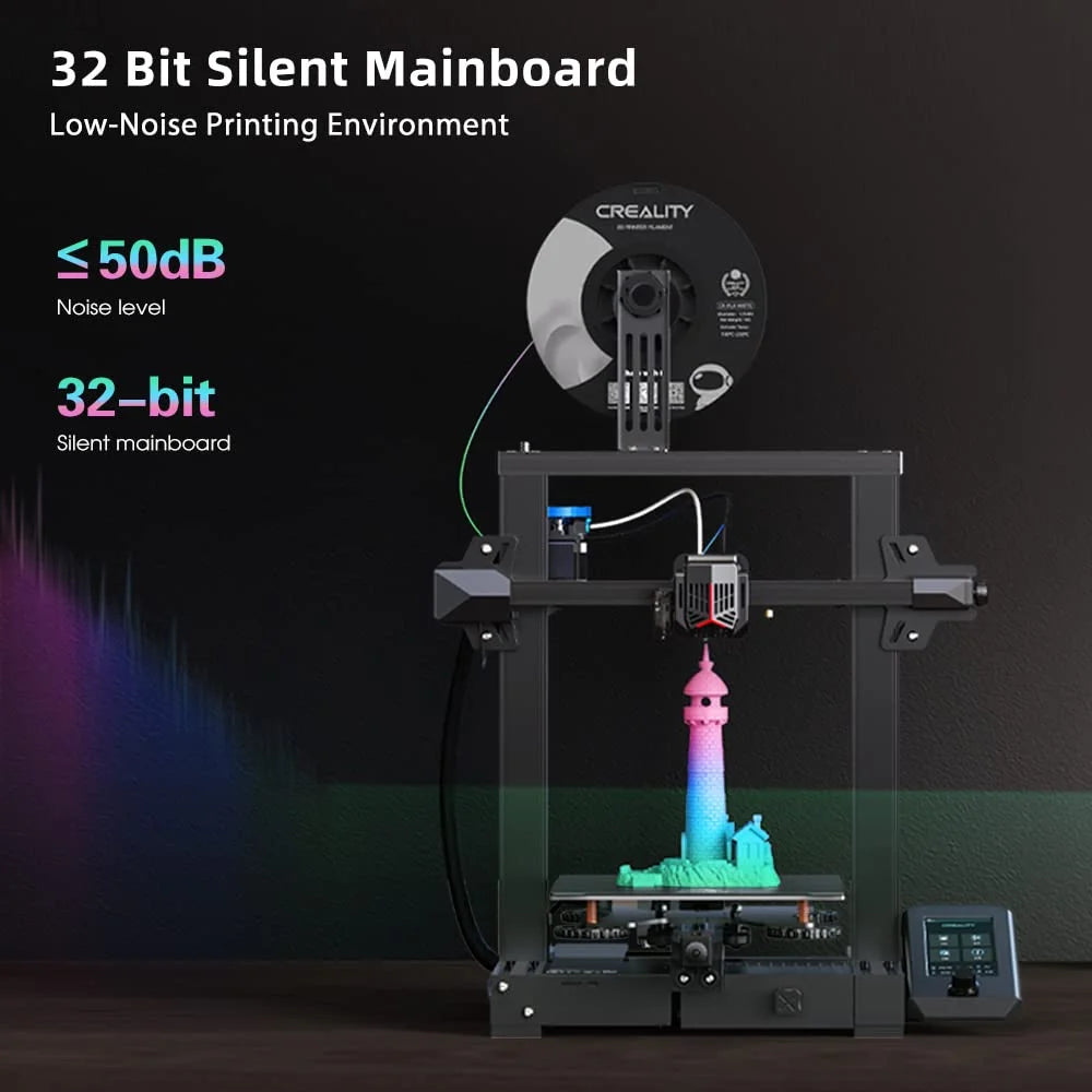 Ender 3 V2 Neo 3D Printer with CR Touch Auto Leveling Kit PC Spring Steel Platform Full-Metal Extruder, 95% Pre-Installed with Resume Printing & Model Preview Function