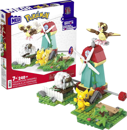 Pokemon Building Toy Kit Countryside Windmill (240 Pieces) for Kids