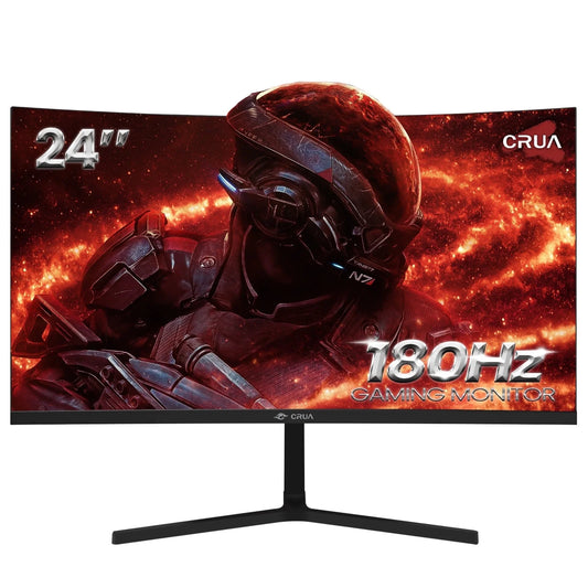 24" 165Hz/180Hz Curved Gaming Monitor,Fhd 1080P Computer Monitor,Freesync,99% Srgb,Low Motion Blur-Black