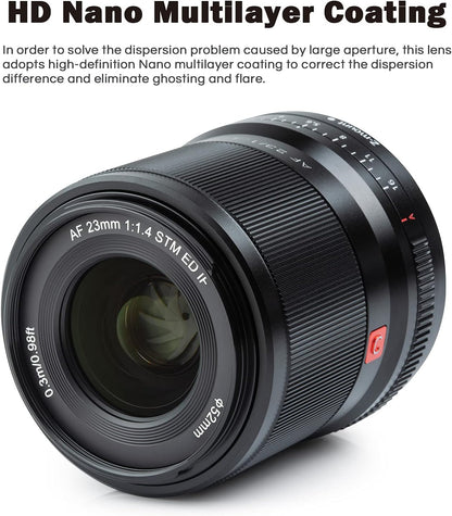 23Mm F1.4 Auto Focus Wide-Angle Lens Compatible with Nikon Z-Mount APS-C Mirrorless Camera Z Fc Z50 Z5 Z6 Z6 II Z7 Z7 II (Black)