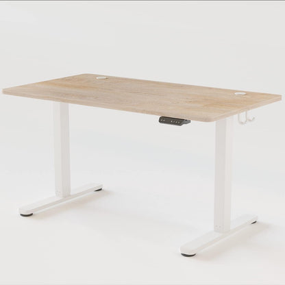 55'' Electric Height Adjustable Standing Desk,Sit Stand up Desk,Ergonomic Sit-Stand Desk for Home Office,Maple Top
